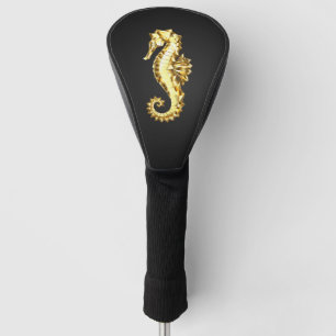 Couvre-club De Golf Hippocampe Polygonal Or