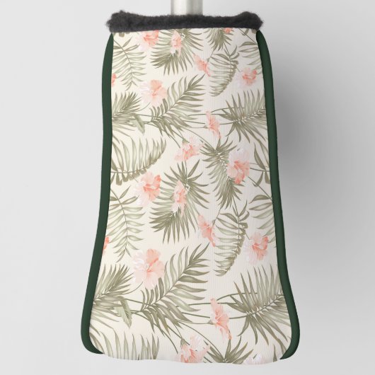 Couvre-club De Golf Hisbiscus Tropical Palm Tree Motif (Tourné à 90°)