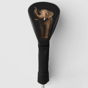 Couvre-club De Golf Housse de driver de golf Black 4 Luxe, éléphant pu