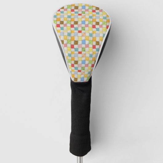 Couvre-club De Golf Housse de driver de golf CRAZY QUILT (Devant)