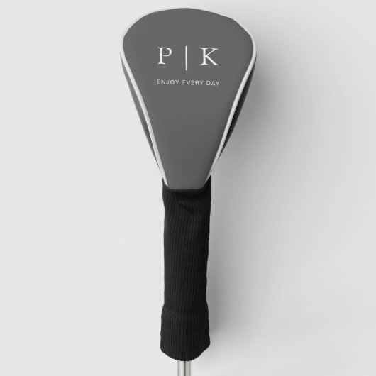 Couvre-club De Golf Housse de golf Premium Monogramme Moderne (Devant)