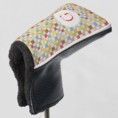 Couvre-club De Golf Housse de putter de golf CRAZY QUILT + Initiale (Devant 3/4)