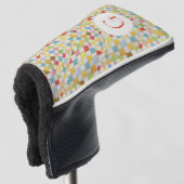 Couvre-club De Golf Housse de putter de golf en patchwork + Initiale (Devant 3/4)
