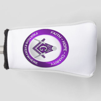 Couvre-club De Golf Housse de putter de golf maçonnique violet