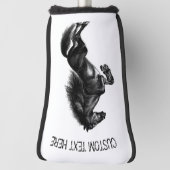 Couvre-club De Golf Housse de tête de golf à cheval droite avec texte  (Tourné à 90°)