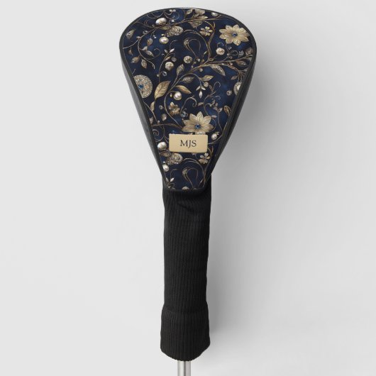 Couvre-club De Golf Housse de tête de golf à motif floral personnalisé (Devant)