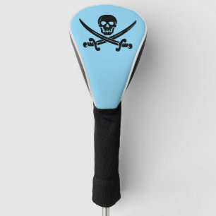 COUVRE-CLUB DE GOLF HOUSSE DE TÊTE DE GOLF CRÂNE DE PIRATE ET OS CROIS
