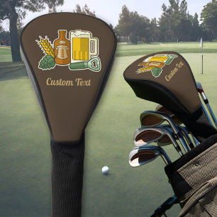 Couvre-club De Golf Housse de tête de golf des icônes de bière