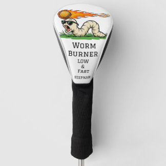 Couvre-club De Golf Housse de tête de golf drôle personnalisée Worm Bu