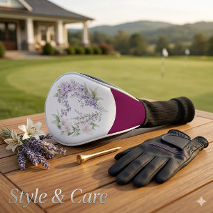 Couvre-club De Golf Housse de tête de golf florale unique et personnal