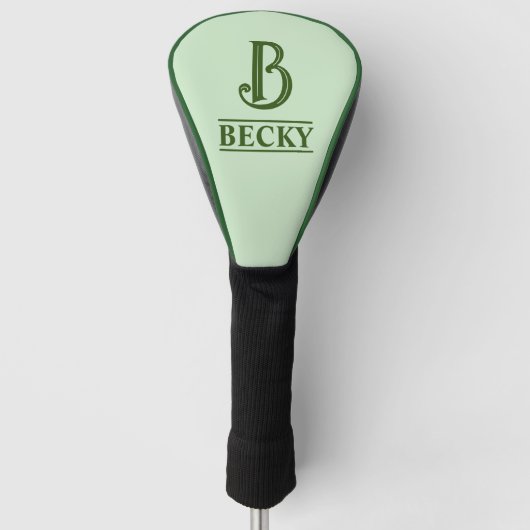 Couvre-club De Golf Housse de tête de golf monogrammée (Devant)