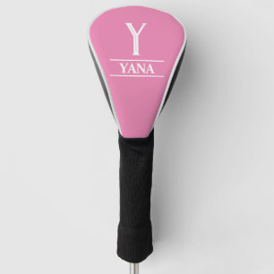 Couvre-club De Golf Housse de tête de golf monogrammée rose