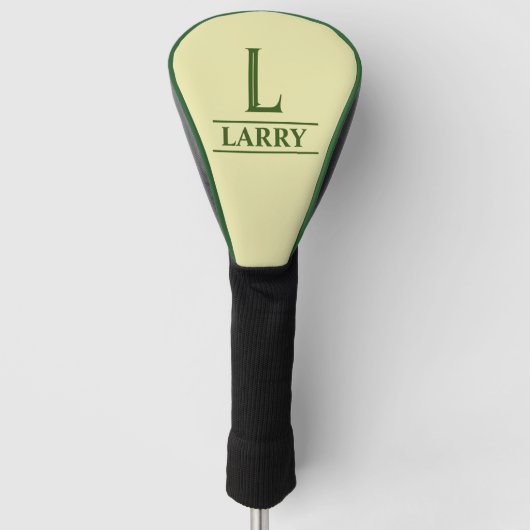 Couvre-club De Golf Housse de tête de golf monogrammée verte (Devant)