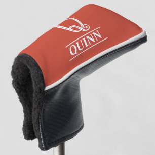 Couvre-club De Golf Housse de tête de putter monogrammée orange