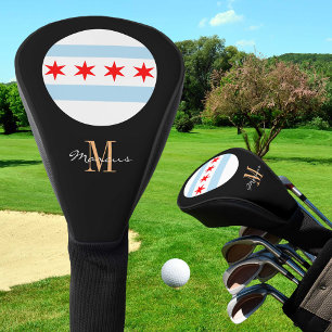 Couvre-club De Golf Housses de clubs de golf à monogramme et drapeau d