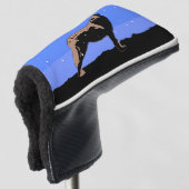 Couvre-club De Golf Howling Wolf en hiver - Art faunique original (Devant 3/4)