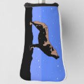 Couvre-club De Golf Howling Wolf en hiver - Art faunique original (Tourné à 90°)