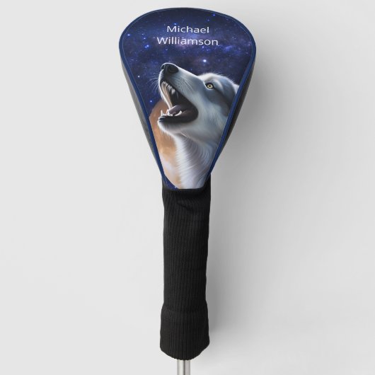 Couvre-club De Golf Howling Wolf Monogramme (Devant)
