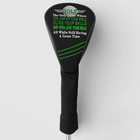 Couvre-club De Golf Humour Golf Balls (Devant)