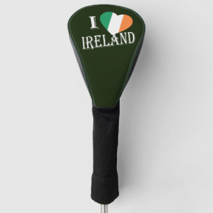 Couvre-club De Golf I Heartflag Irlande dccn blanc
