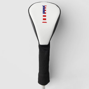 Couvre-club De Golf I Monogramme superposé sur le dccnt du drapeau amé
