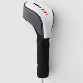 Couvre-club De Golf I Monogramme superposé sur le dccnt du drapeau amé (Incliné)