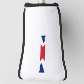 Couvre-club De Golf I Monogramme superposé sur le drapeau Union Jack (Tourné à 90°)