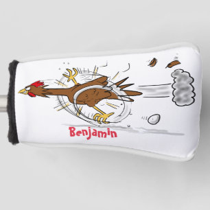 Couvre-club De Golf Illustration amusante de poulet cool