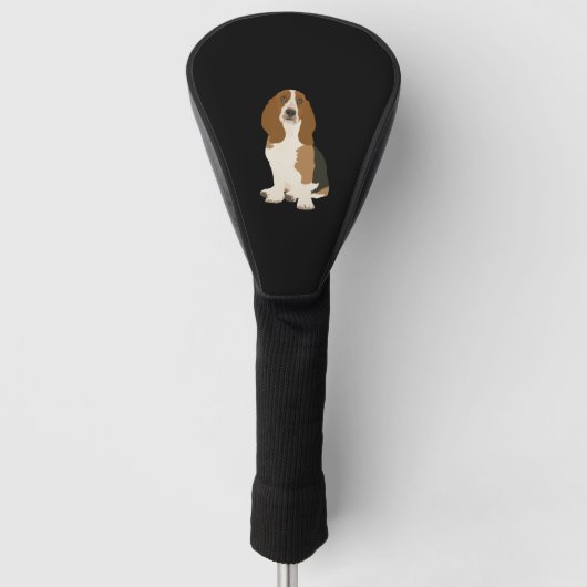Couvre-club De Golf Illustration Basset Hound ! (Devant)