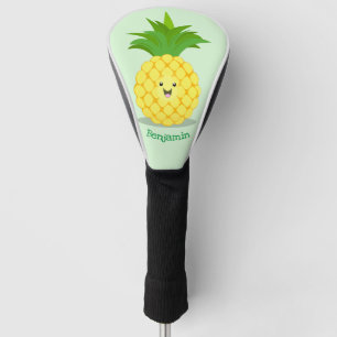Couvre-club De Golf Illustration d'ananas mignon