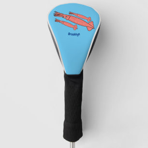 Couvre-club De Golf Illustration de calamar rose
