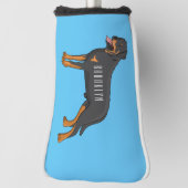 Couvre-club De Golf Illustration de chien Rottweiler (Tourné à 90°)