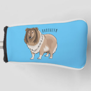 Couvre-club De Golf Illustration de chien Rough collie