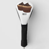 Couvre-club De Golf Illustration de Cupcake (Devant)