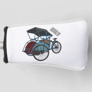 Couvre-club De Golf Illustration de cyclo-pousse