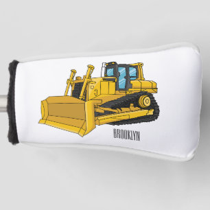 Couvre-club De Golf Illustration de dessin animé Bulldozer