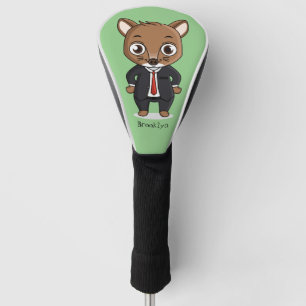 Couvre-club De Golf Illustration de dessin animé de rat mignon