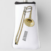 Couvre-club De Golf Illustration de dessin animé de Trombone (Tourné à 90°)
