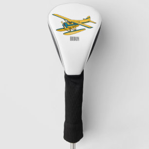 Couvre-club De Golf Illustration de dessin animé d'hydravion 