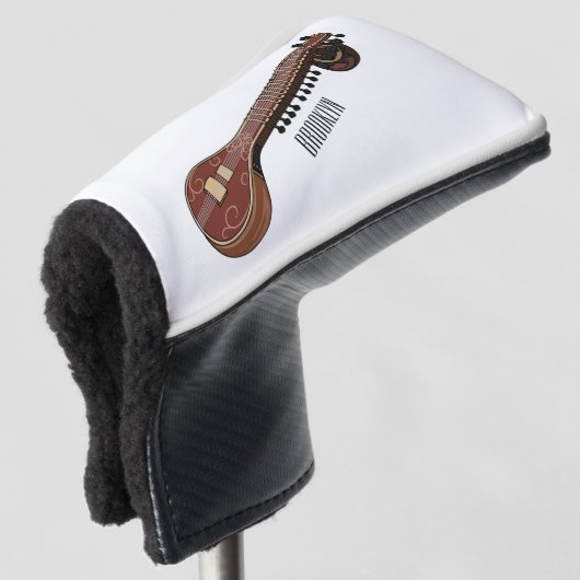 Couvre-club De Golf Illustration de dessin de Sitar (Devant 3/4)