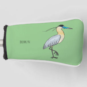 Couvre-club De Golf Illustration de dessin d'oiseau de héron plafonné