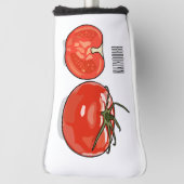 Couvre-club De Golf Illustration de dessin sur la tomate (Tourné à 90°)