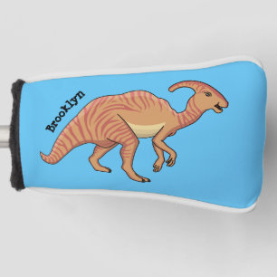 Couvre-club De Golf Illustration de la caricature de dinosaure du para