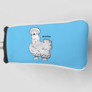 Couvre-club De Golf Illustration de la caricature du poulet Silkie