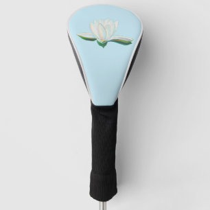 Couvre-club De Golf Illustration de la fleur de lotus blanc