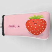 Couvre-club De Golf Illustration de la fraise Cute kawaii (Devant)