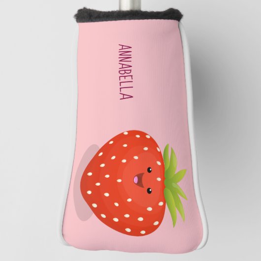 Couvre-club De Golf Illustration de la fraise Cute kawaii (Tourné à 90°)