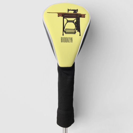 Couvre-club De Golf Illustration de la machine à coudre (Devant)