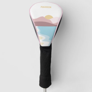 Couvre-club De Golf Illustration de la nature du monogramme personnali