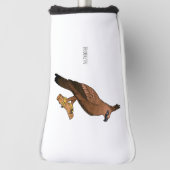 Couvre-club De Golf Illustration de l'aigle à faucon de Javan (Tourné à 90°)